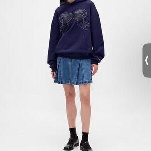 Gap × Sandy Liang Pleated Denim Mini Skirt.